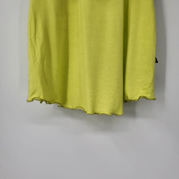 Terez Tank Top Size Large Lightweight Athletic Bright Yellow Cropped Workout Top - Picture 4 of 13